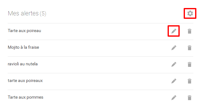 Paramétrage des alertes Google Alertes