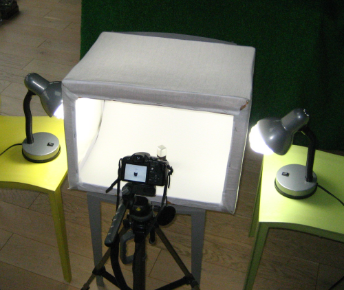 Blanc JIUY Portable LED Pliant Mini Studio Photographie Light Box Photographie Petite Photo Équipement Rapide et Facile Prise de Vue 